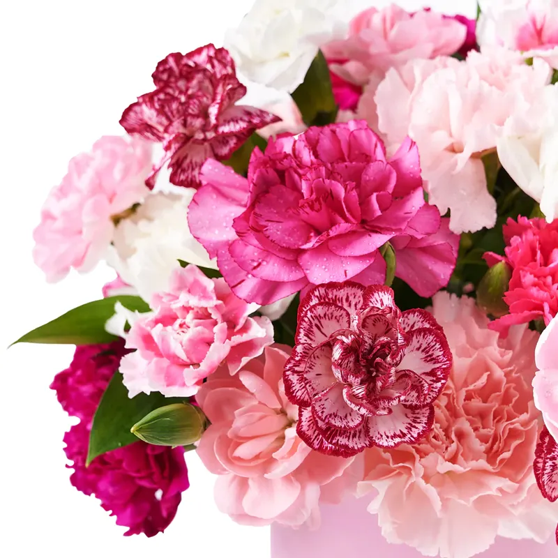 Цветы в коробке Розовые мечты