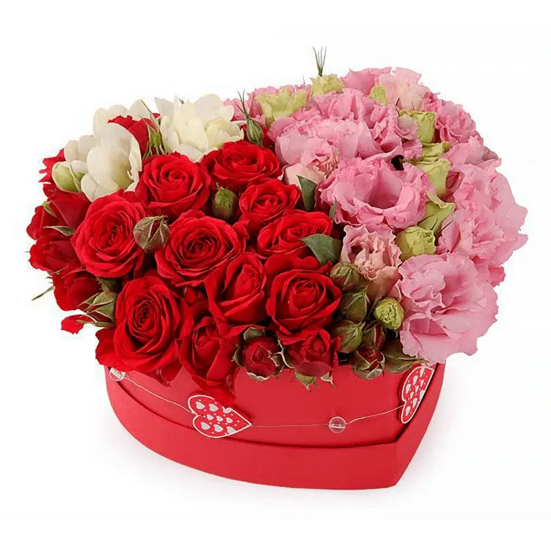 Цветы в коробке Солнечная любовь